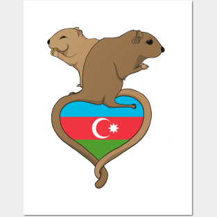 Gerbil Azerbaijan (light) Posters and Art